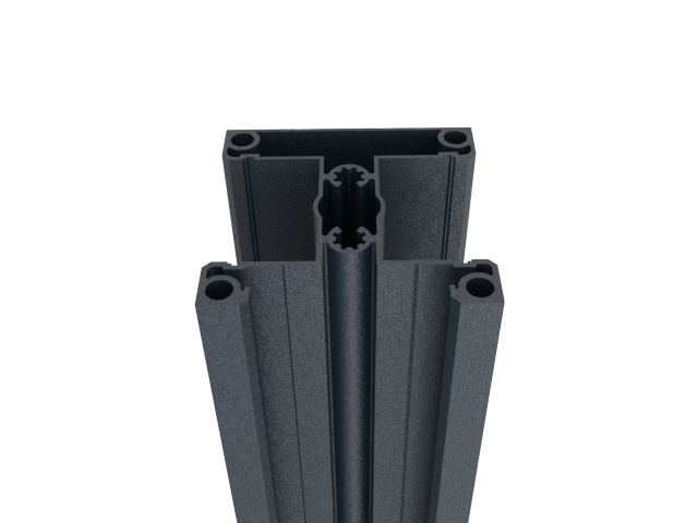 Aluminum fence post 70x70 for slat fillings - 1850mm R7016